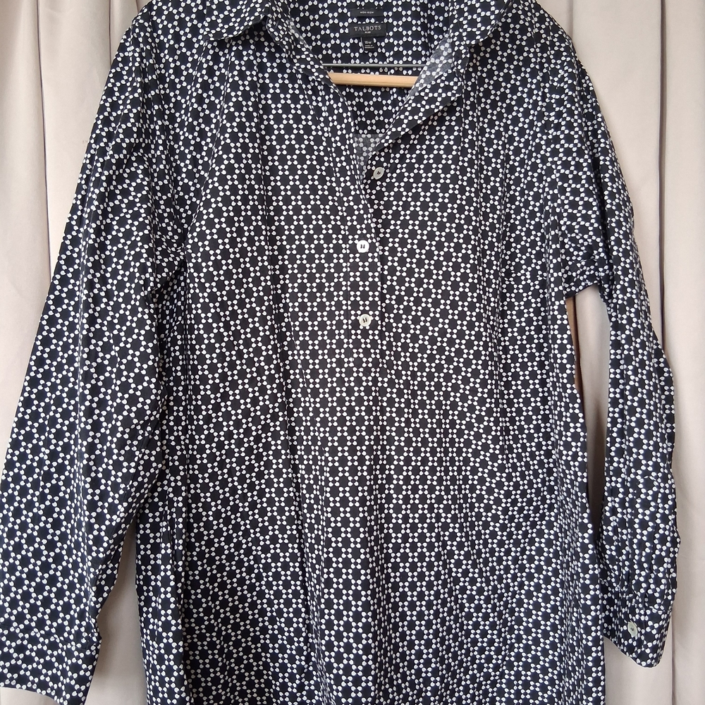 Talbots Black and White Shirt